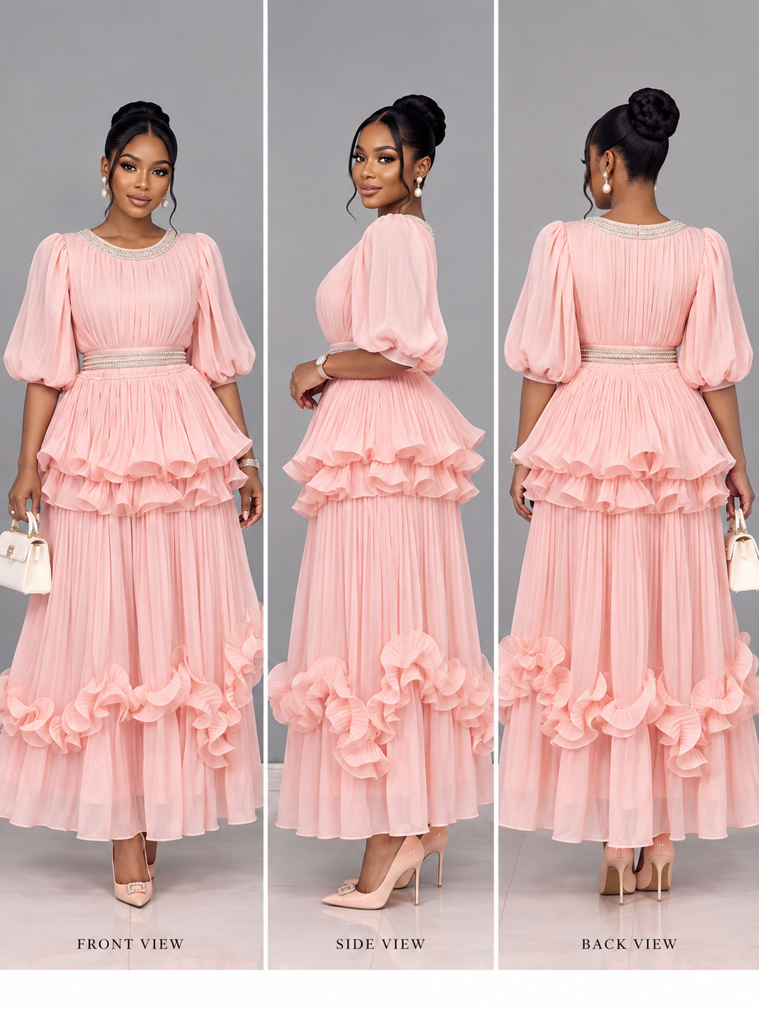 Blush Ruffle Grace Maxi Dress