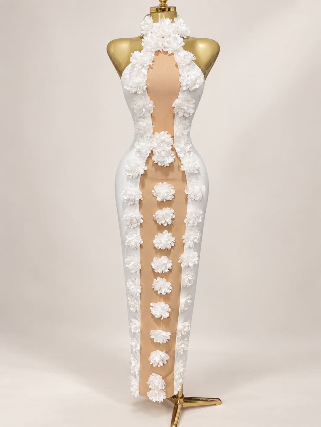 Ivory Blossom Illusion Gown