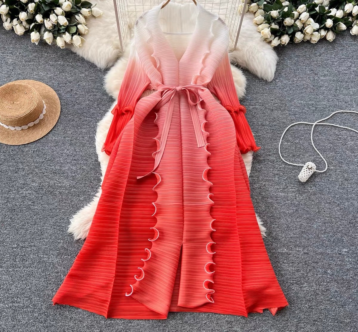 The Bouncy Ruffle Maxi Dress