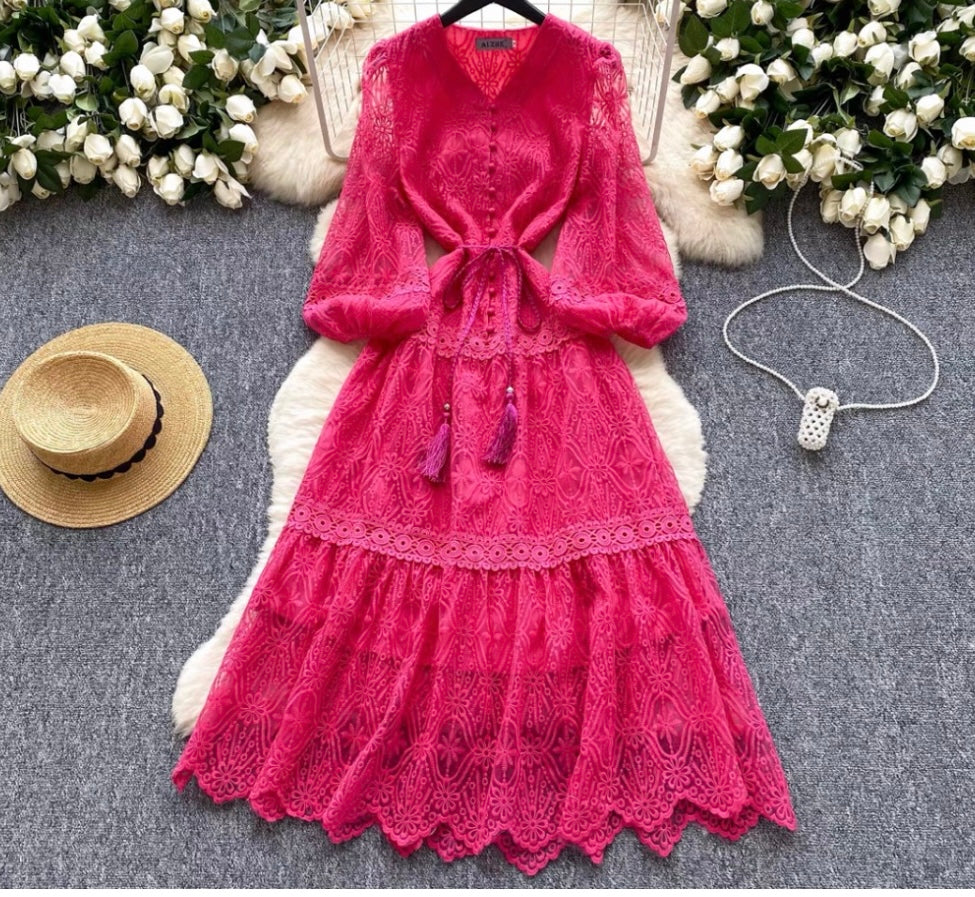 Amara Luxury Lace Maxi Dress
