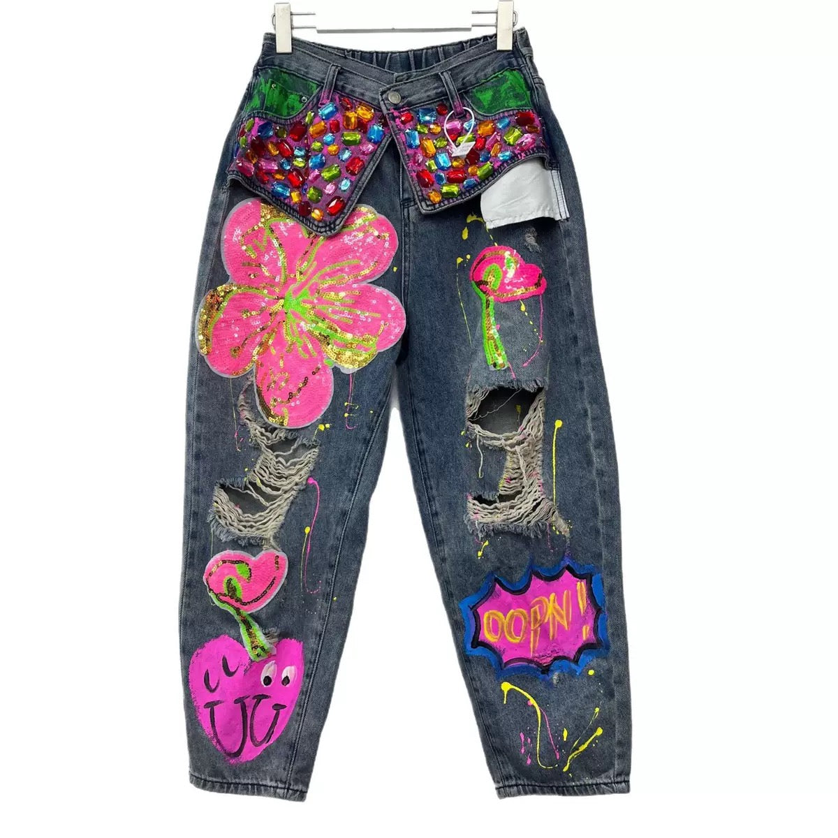 The Muse Embellished Statement Denim