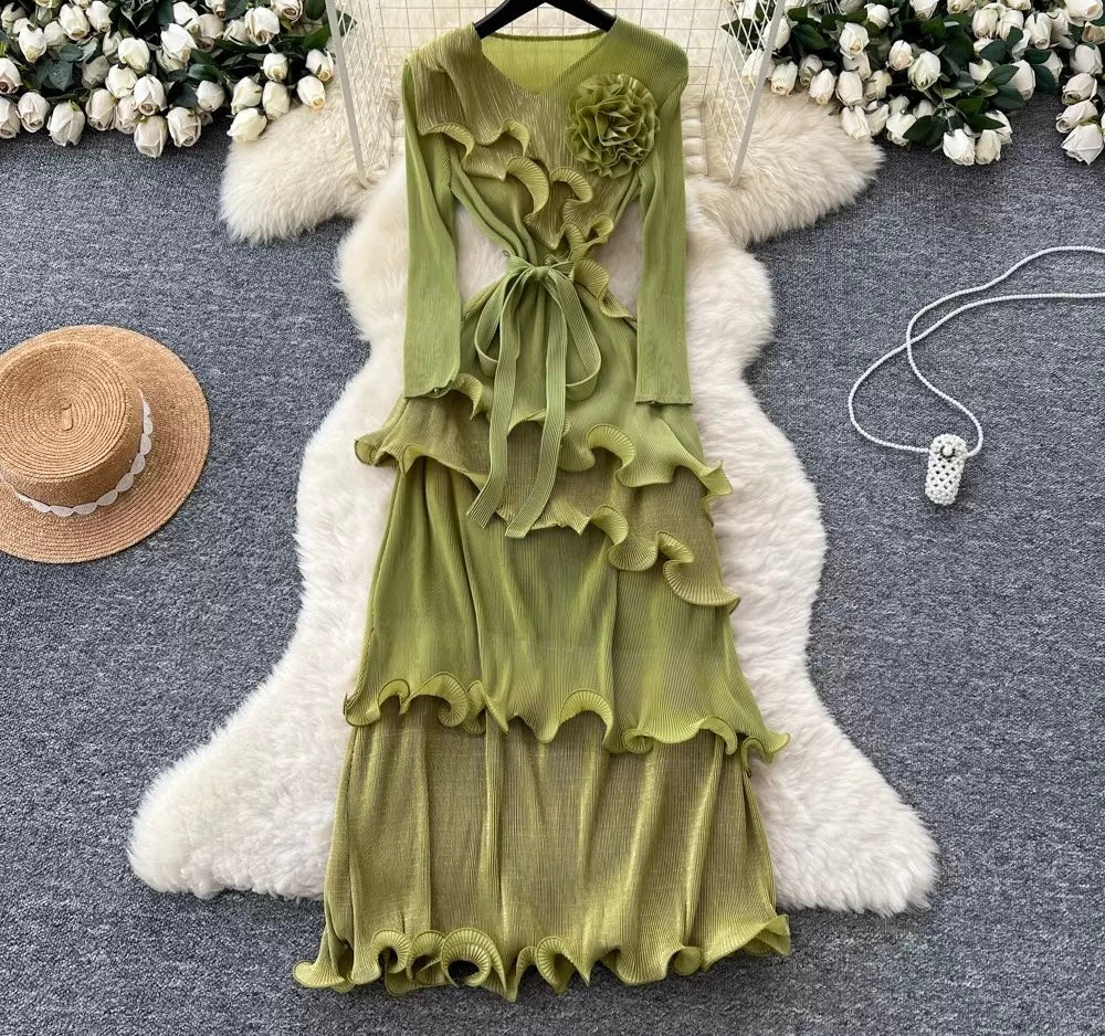 The Amara Ruffle Maxi Dress
