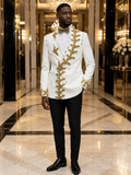 Royal Gold Vine Tuxedo Jacket
