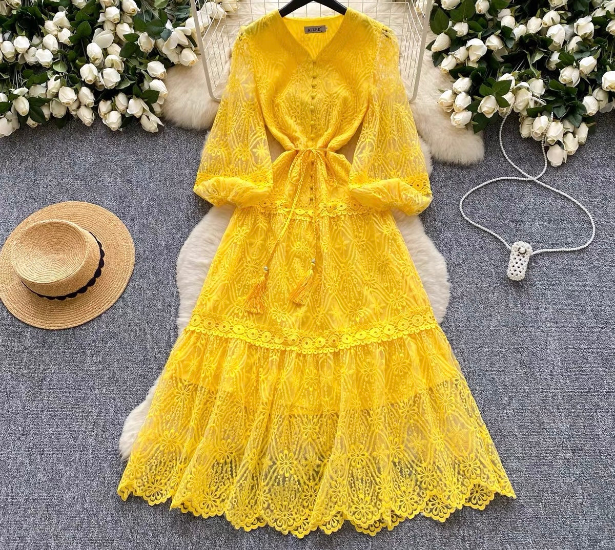 Amara Luxury Lace Maxi Dress