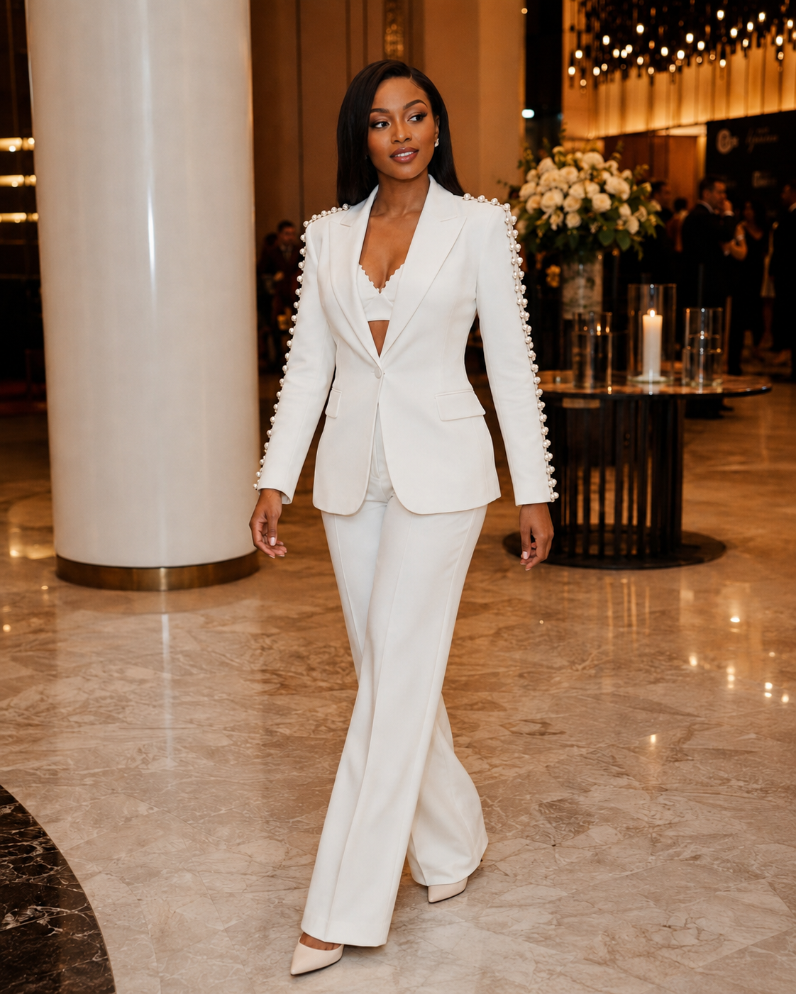 Pearl Prestige White Power Suit