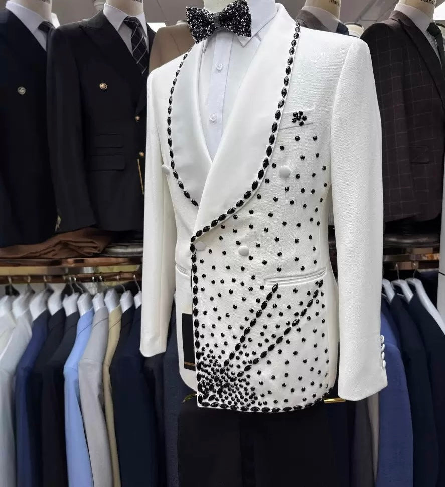 Lux Beaded 2-Piece Men’s Suit