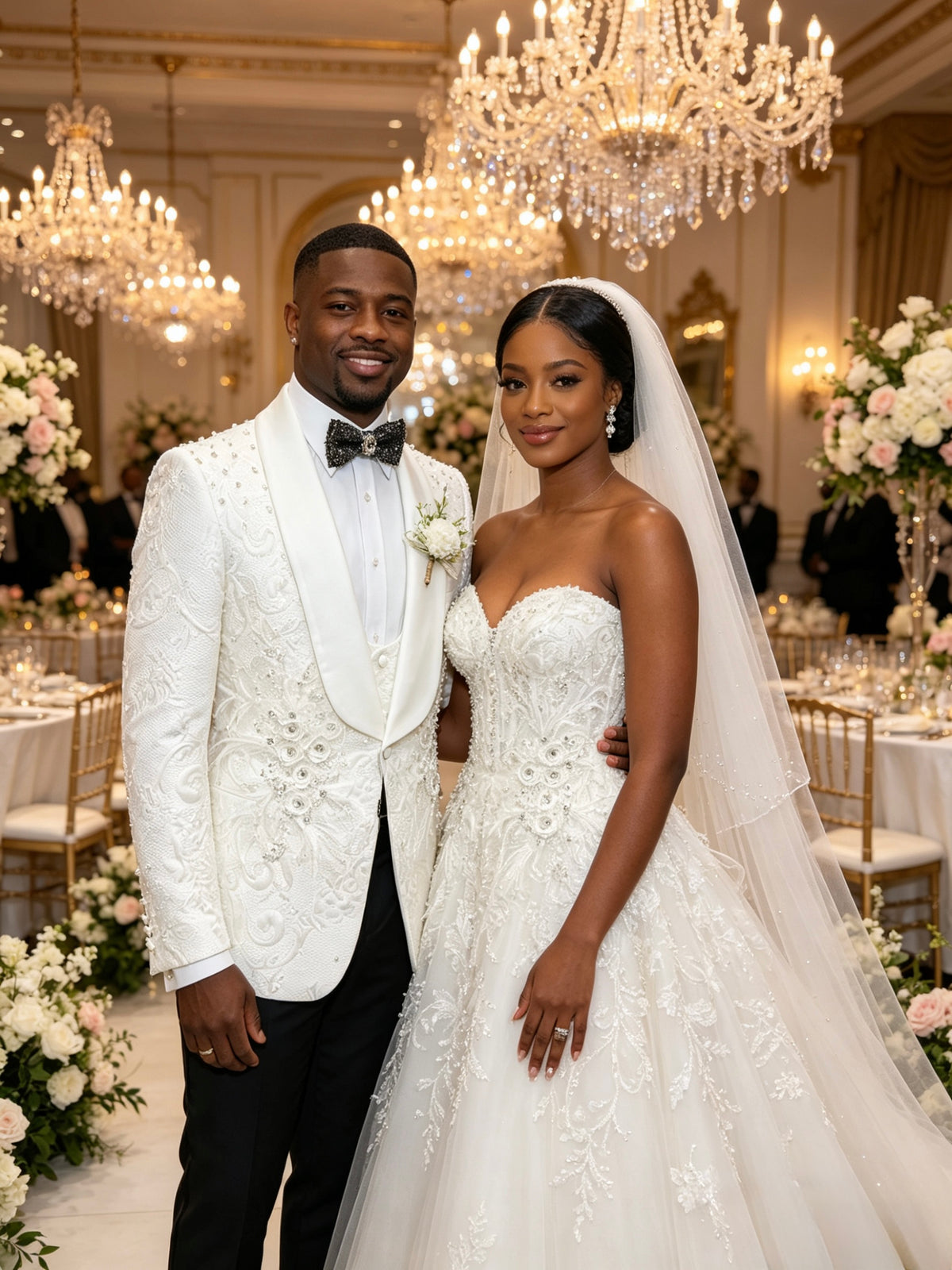 Royal Ivory Prestige Embellished Wedding Tuxedo
