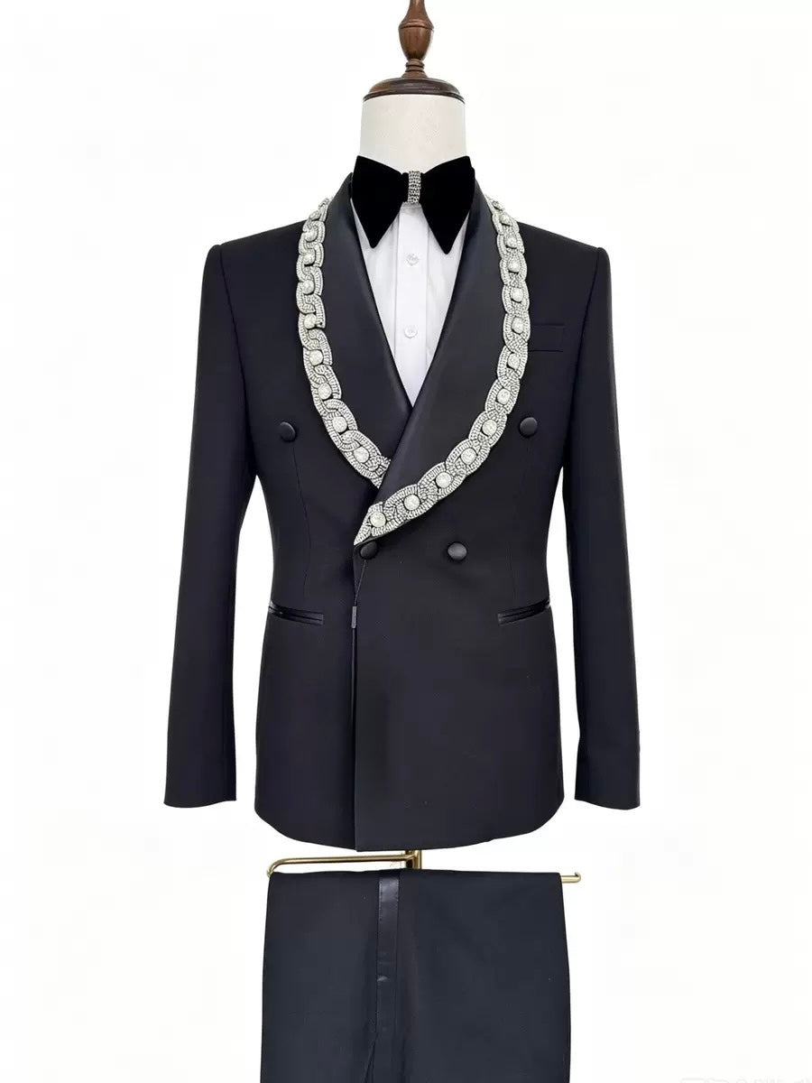 Prestige Pearl White Crystal Tuxedo