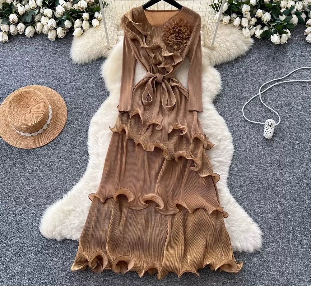 The Amara Ruffle Maxi Dress