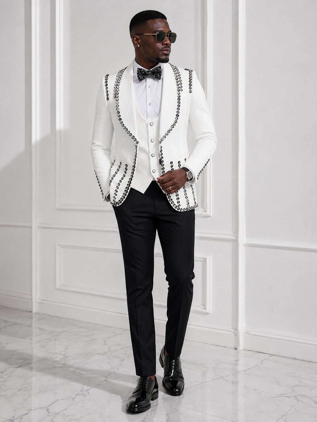 Prestige Crystal White Tuxedo