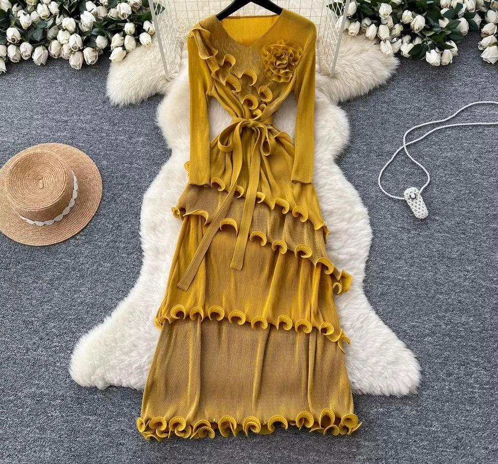 The Amara Ruffle Maxi Dress