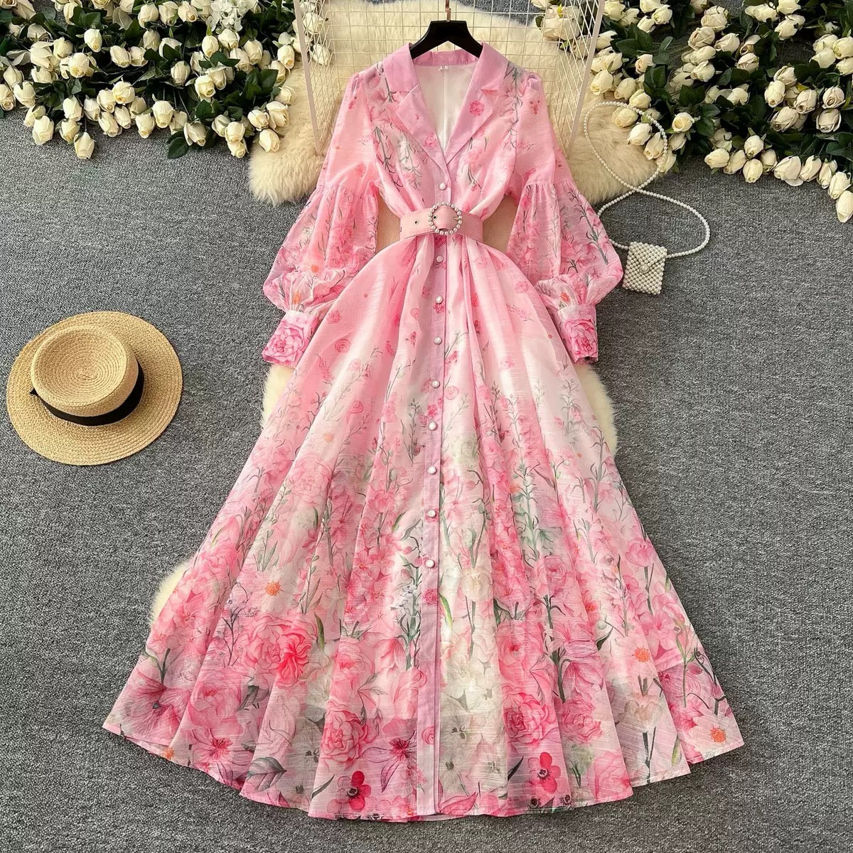 Blush Garden Floral Maxi Dress