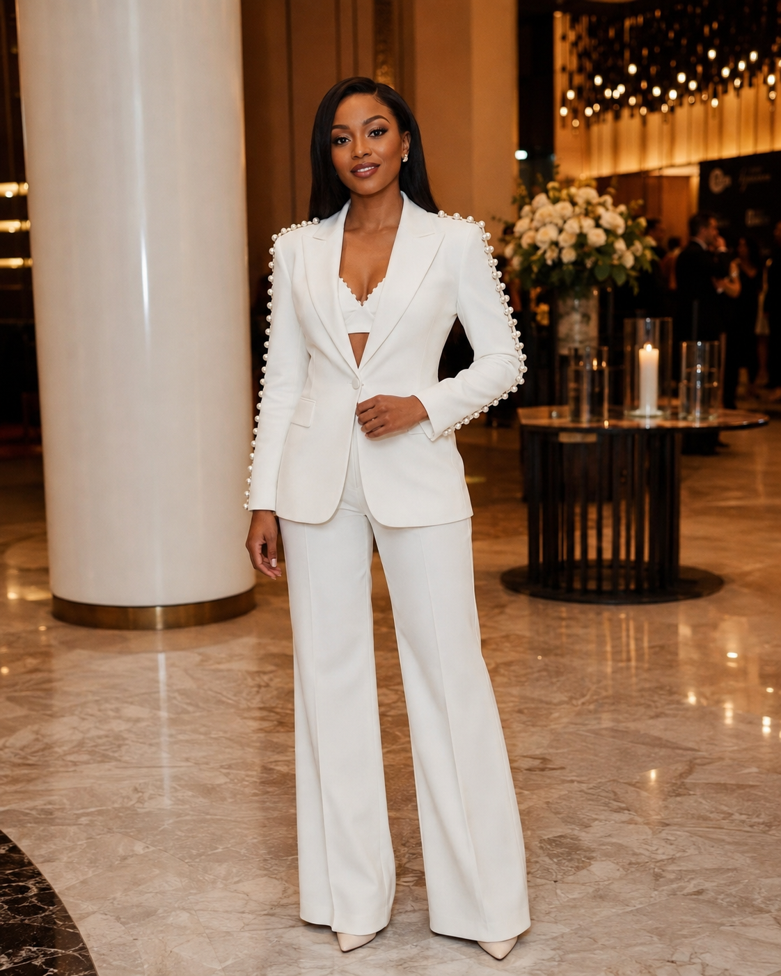 Pearl Prestige White Power Suit
