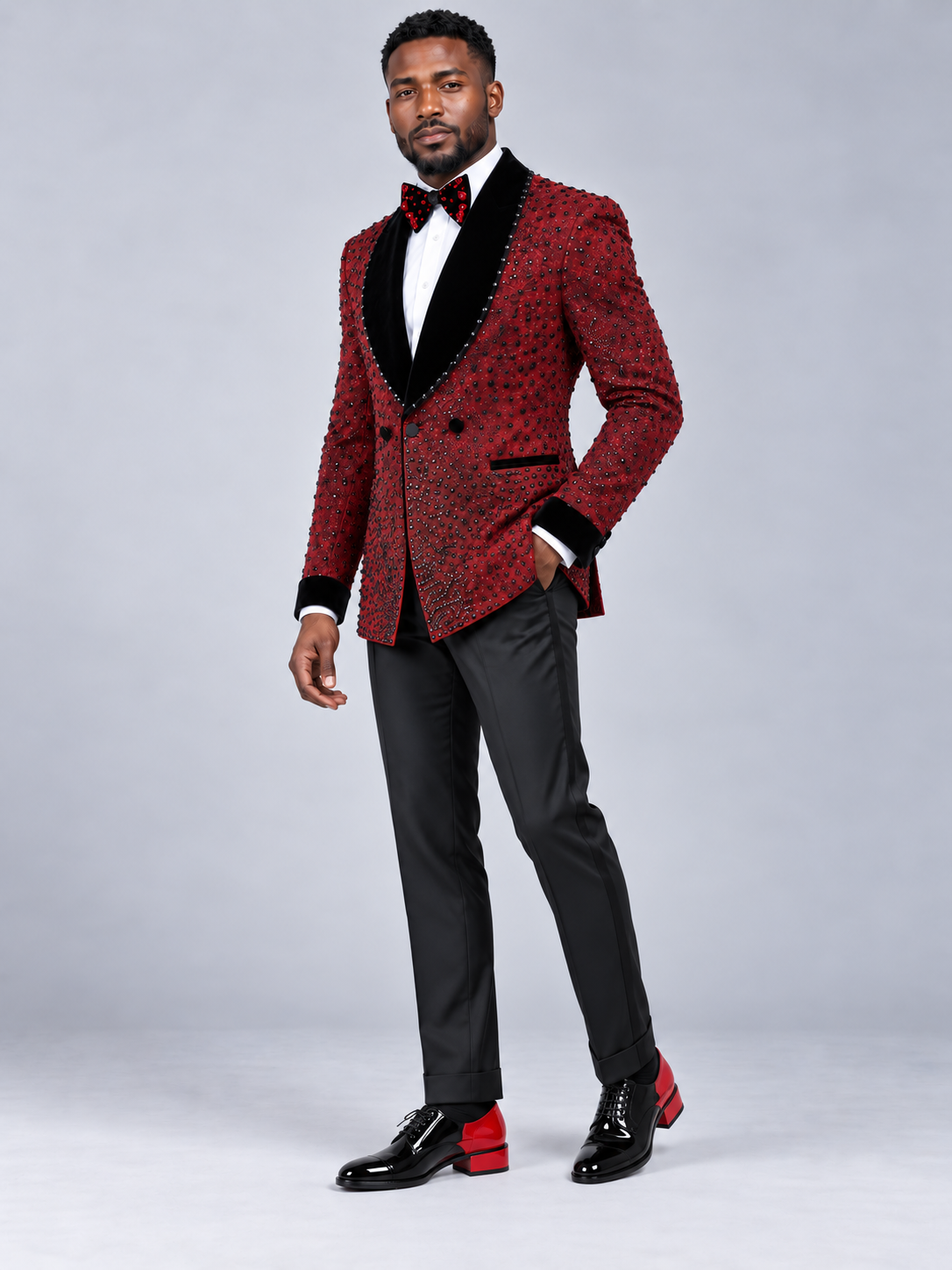 The Royal Crimson Crystal Tuxedo