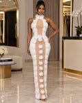 Ivory Blossom Illusion Gown
