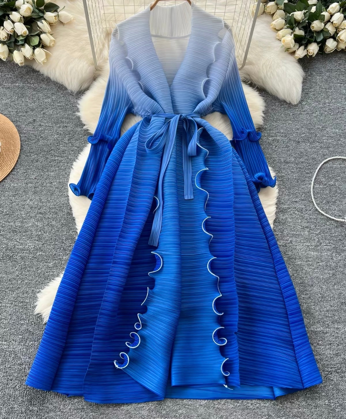 The Bouncy Ruffle Maxi Dress