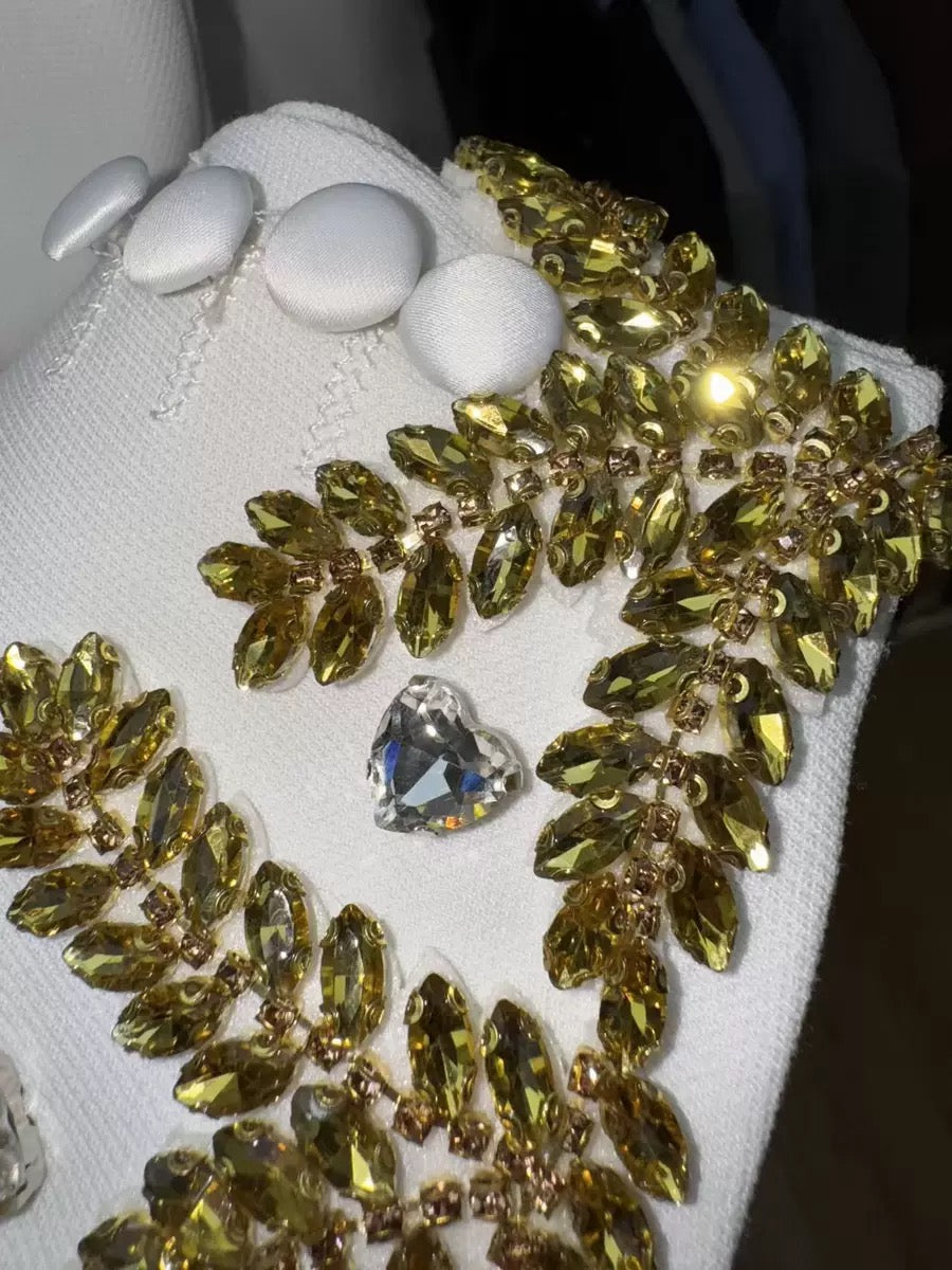 Royal Gold Vine Tuxedo Jacket
