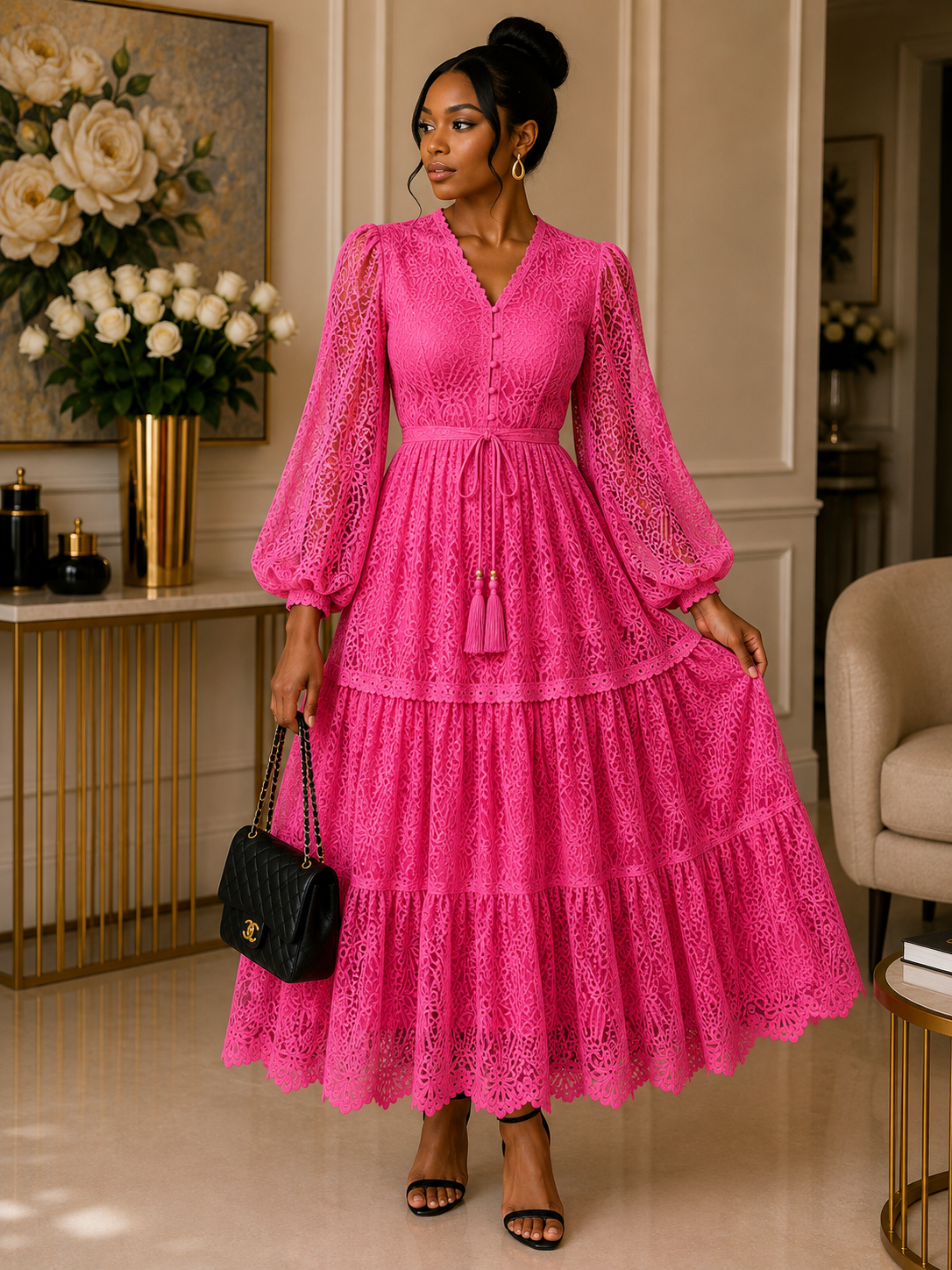 Amara Luxury Lace Maxi Dress