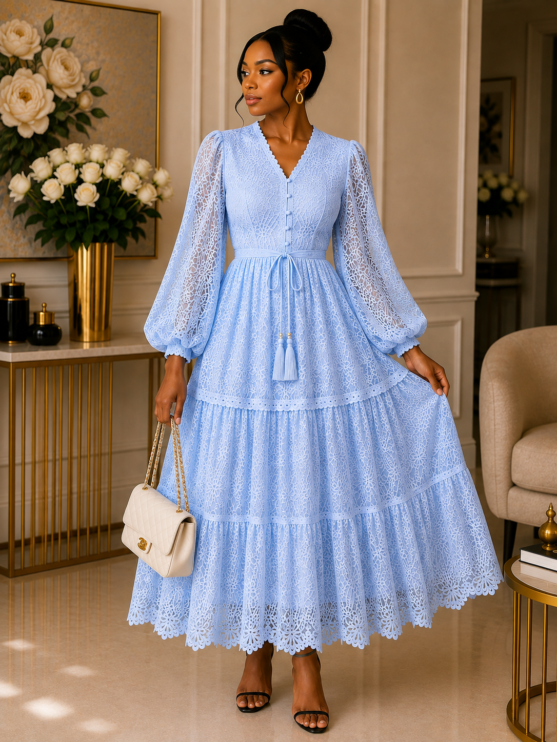 Amara Luxury Lace Maxi Dress