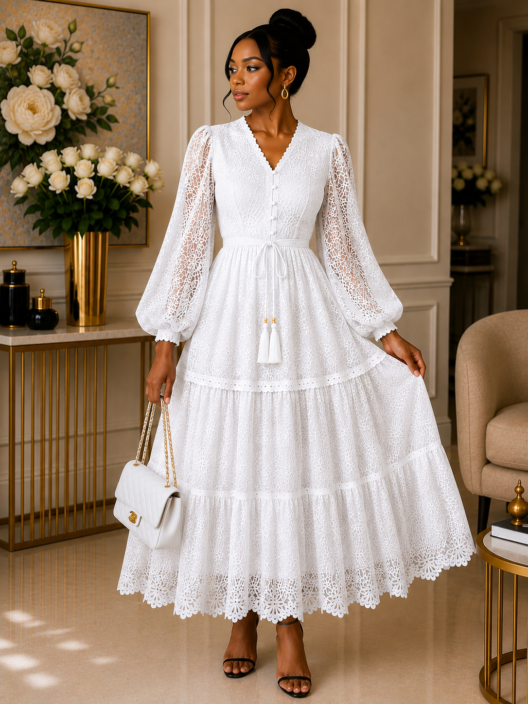 Amara Luxury Lace Maxi Dress