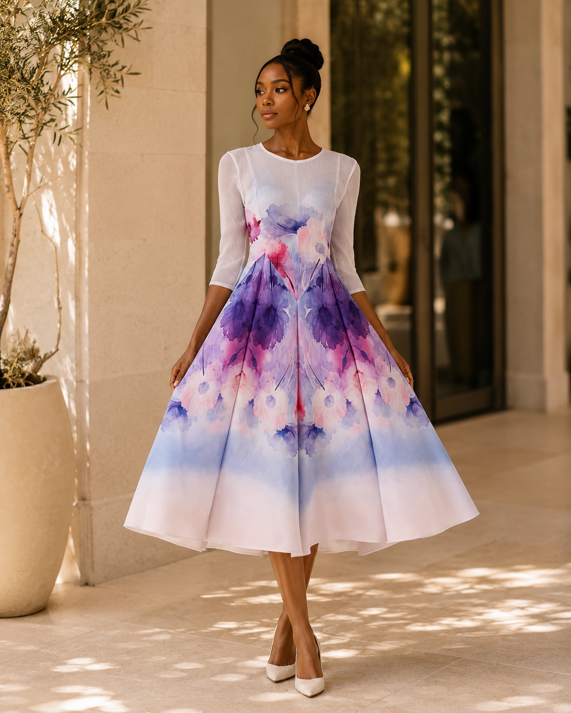 Lux Bouncy Midi Dress