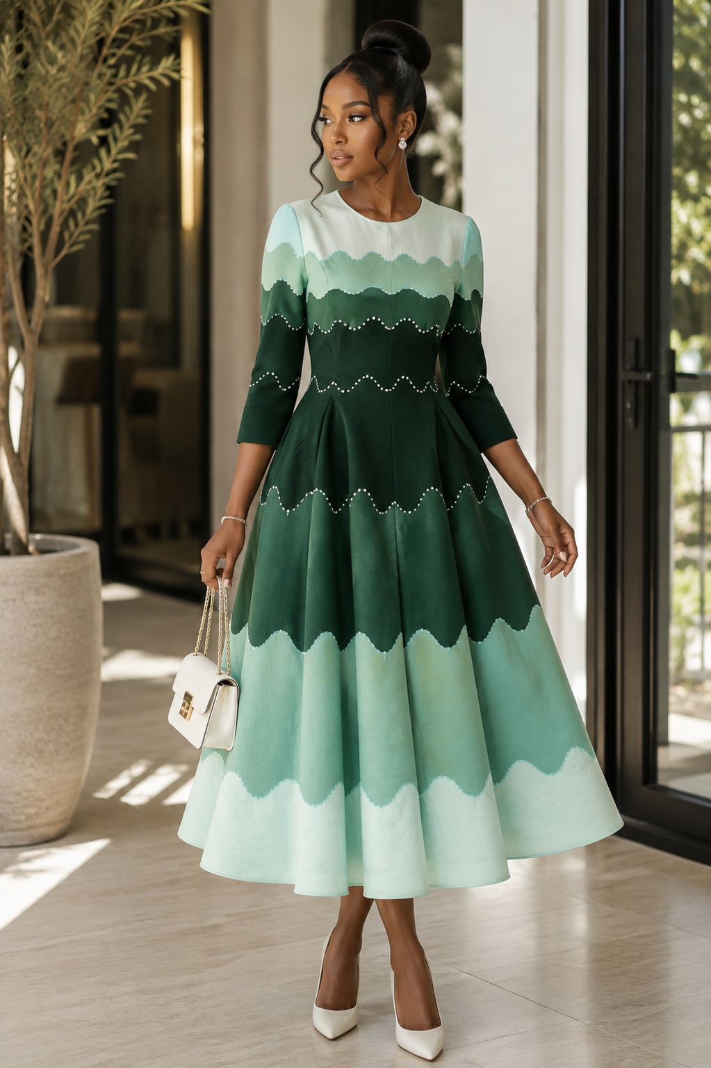 Lux Wave bouncy  Dress
