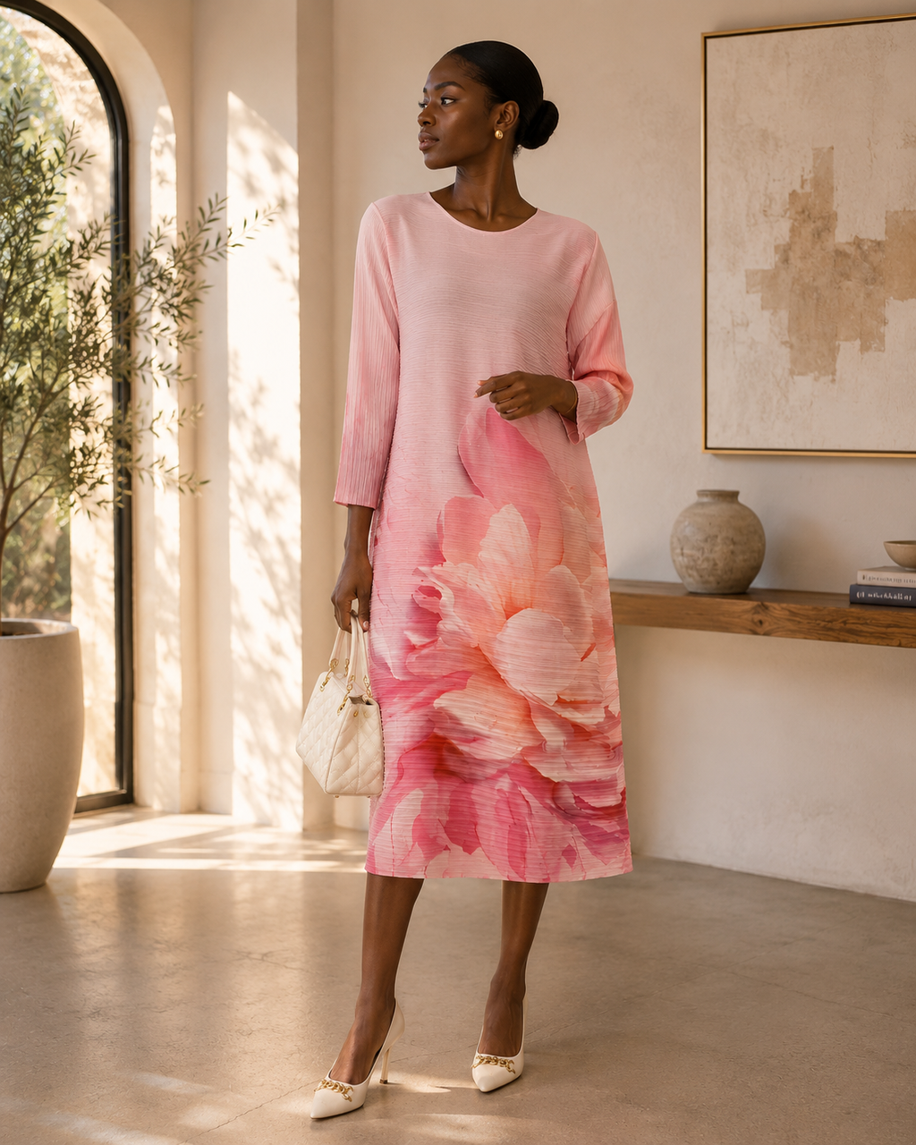 Blush Bloom Elegant Bouncy Dress