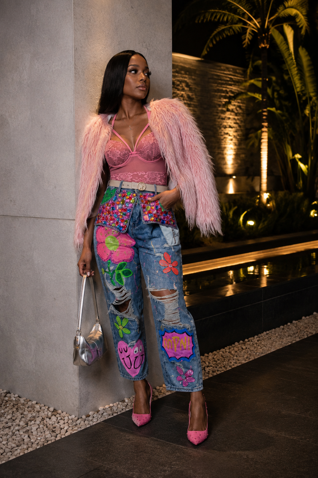 The Muse Embellished Statement Denim