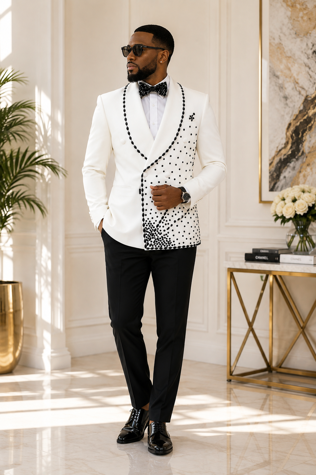 Lux Beaded 2-Piece Men’s Suit