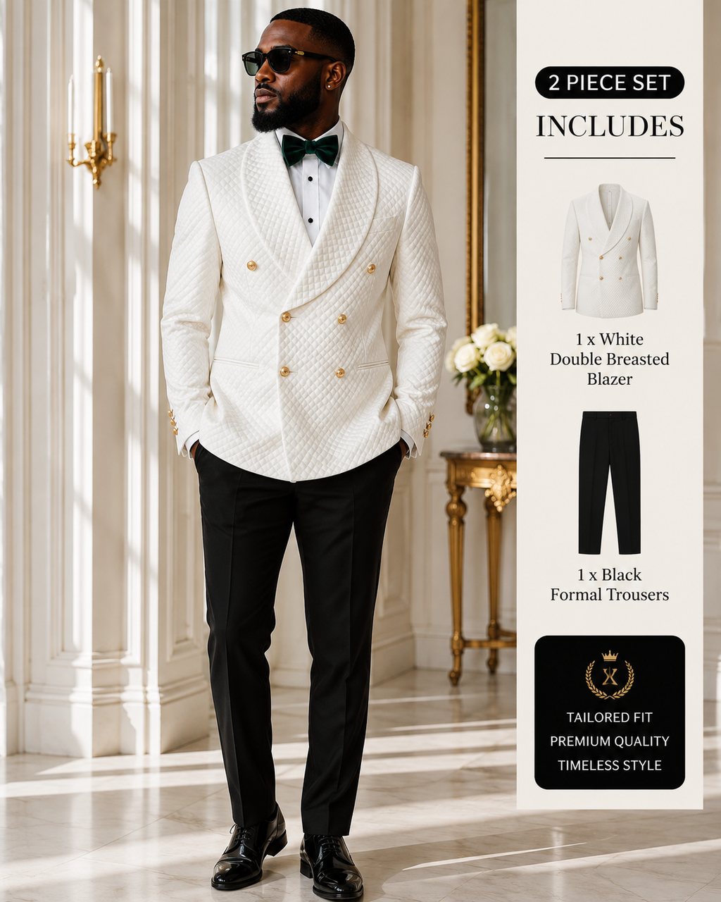 Prestige Quilted 2-Piece Suit
