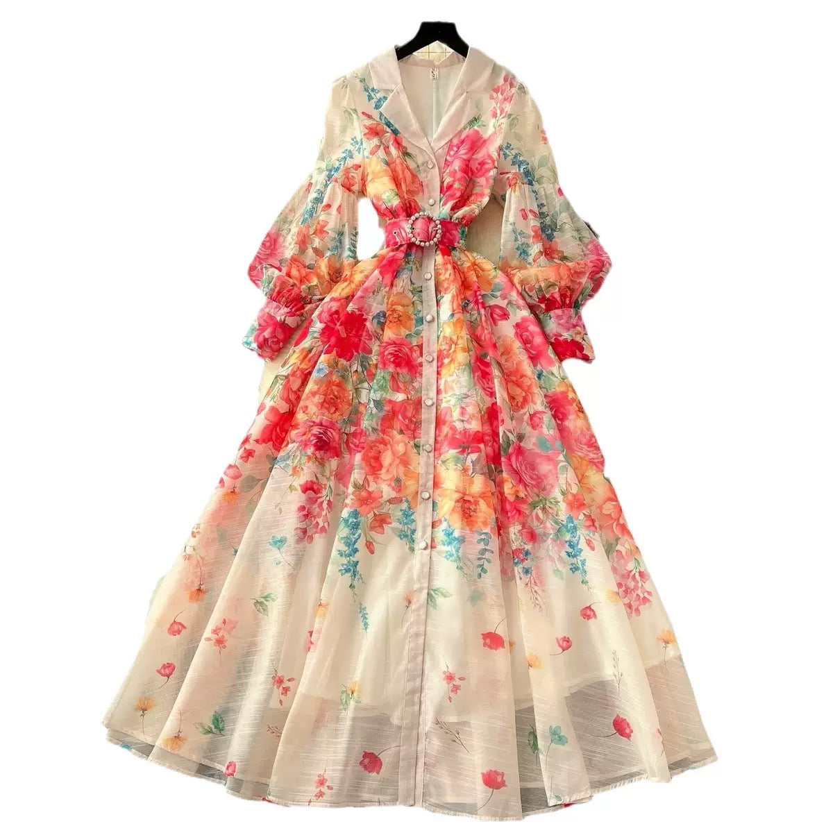 Blush Garden Floral Maxi Dress