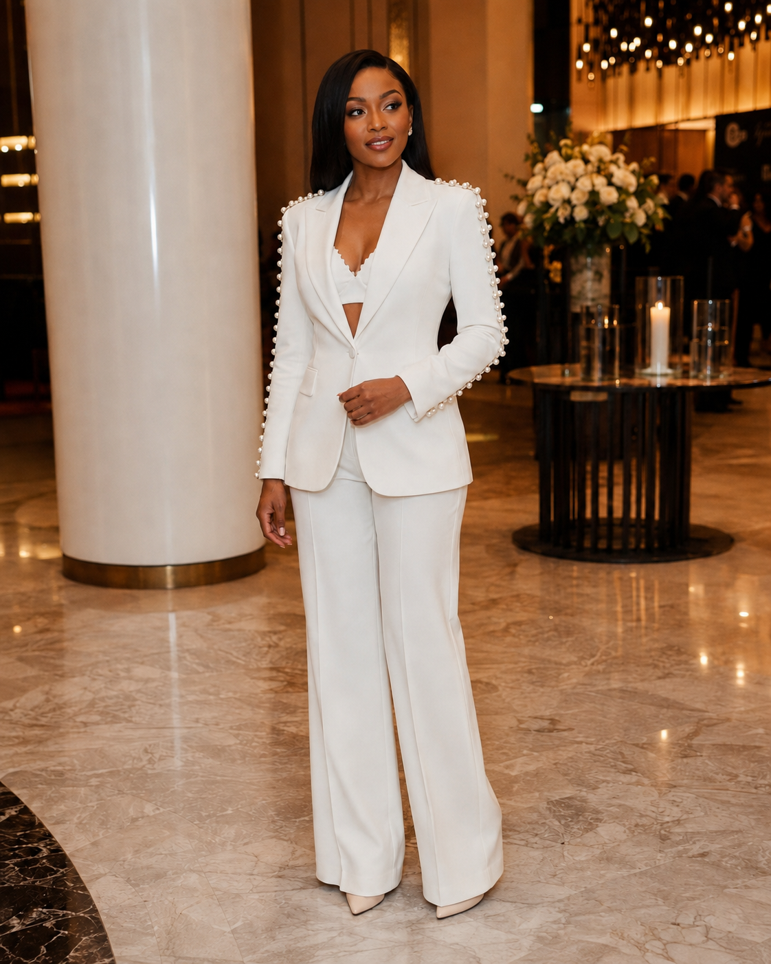 Pearl Prestige White Power Suit