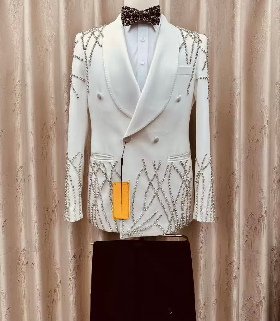 Regal Beaded Tuxedo 2 Pieces Suit
