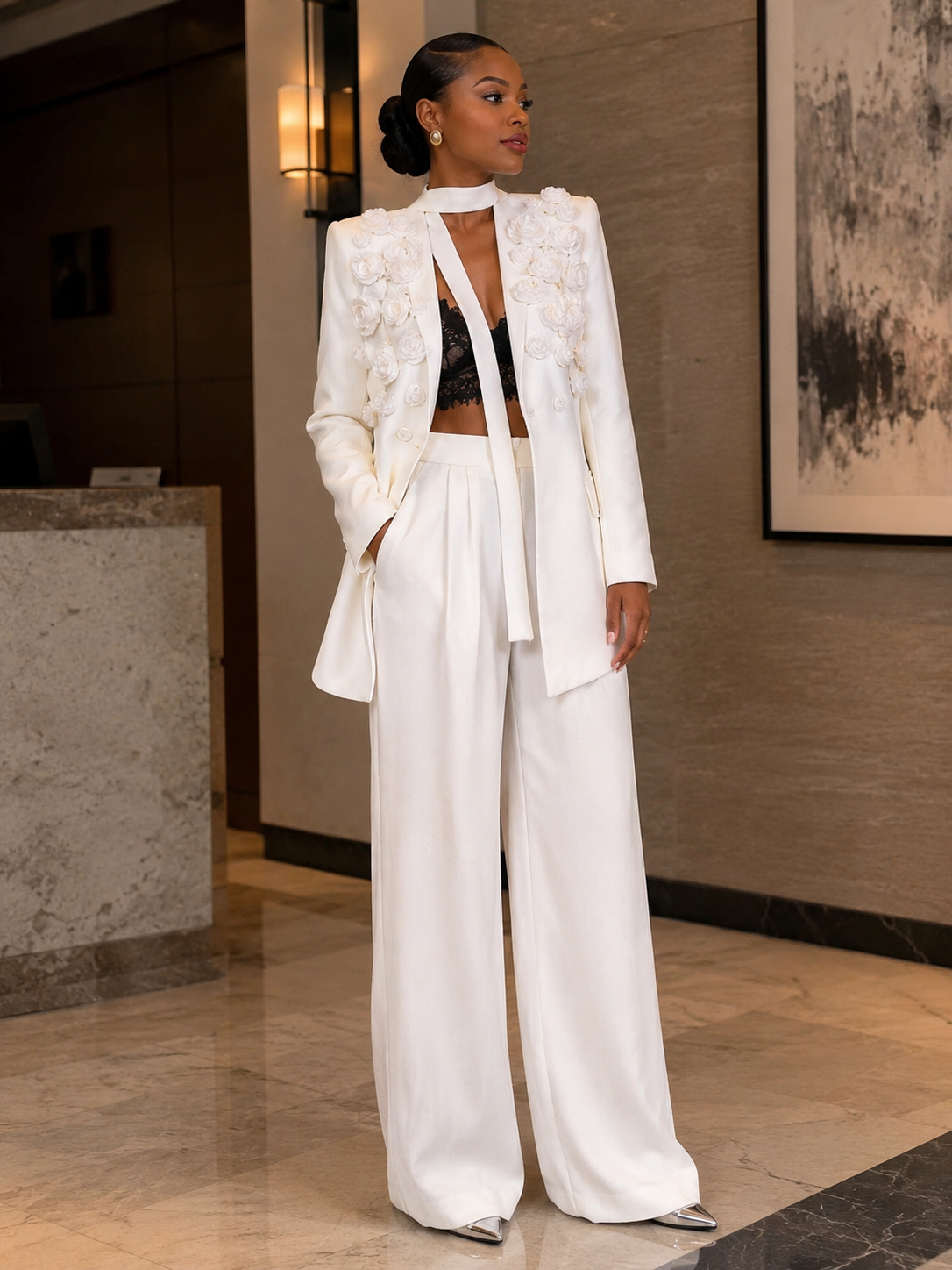 Ivory Rose Elegance  Suit