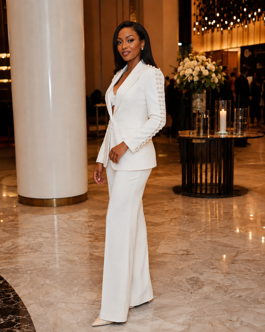 Pearl Prestige White Power Suit