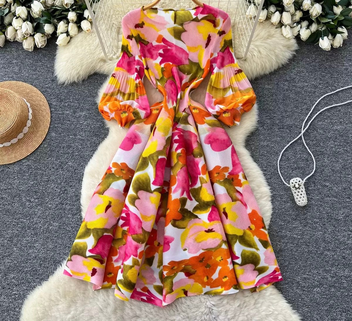 Royal Bloom bouncy Dress