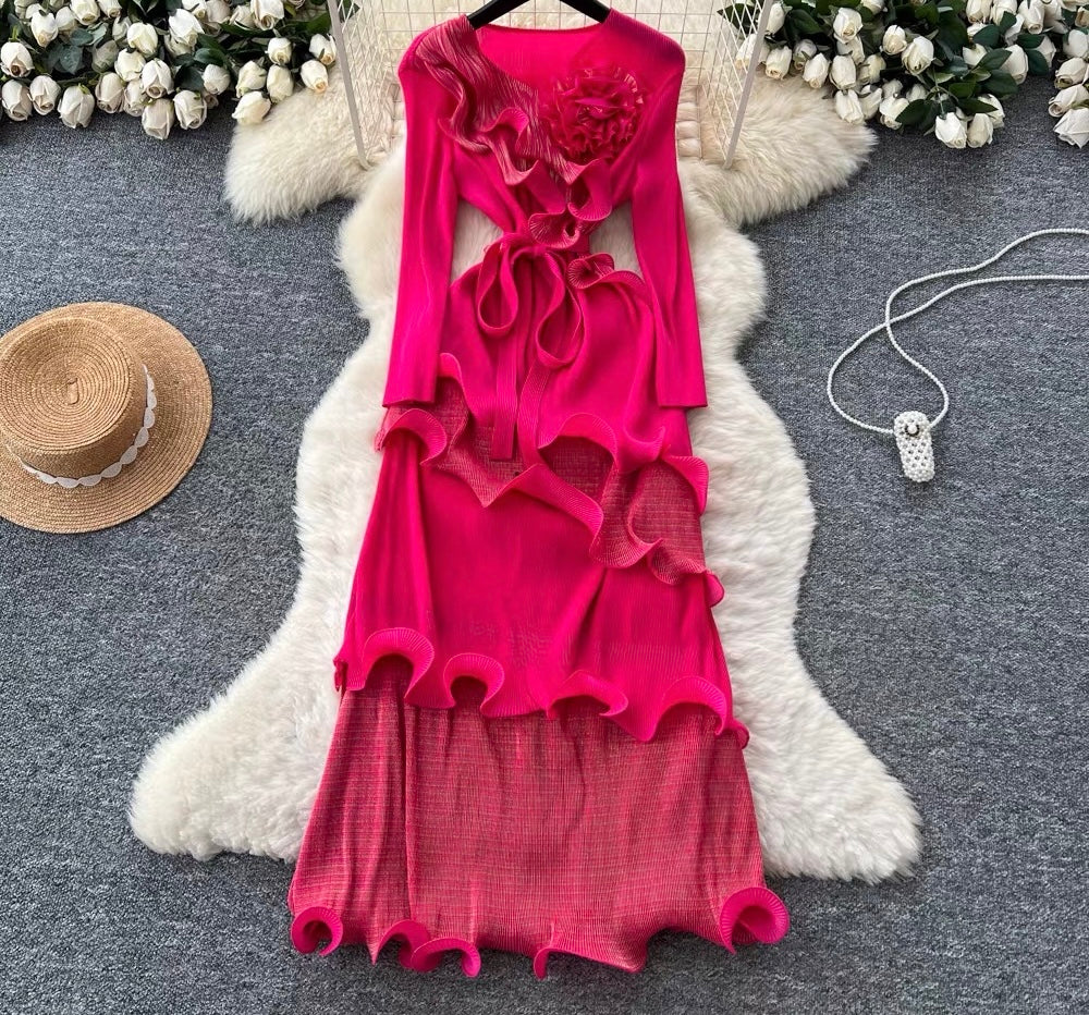 The Amara Ruffle Maxi Dress